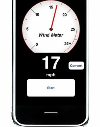 iPhone wind meter application